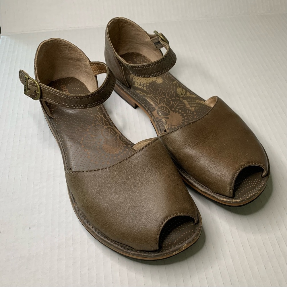 Bogs Nashville Peep Toe Sandals Cocoa Brown Taupe Size‎ 7.5 Excellent Condition